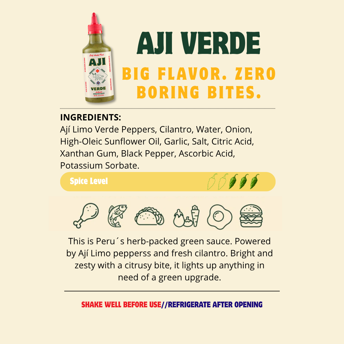 Aji Verde Sauce - Aji Limo Pepper - 350ml